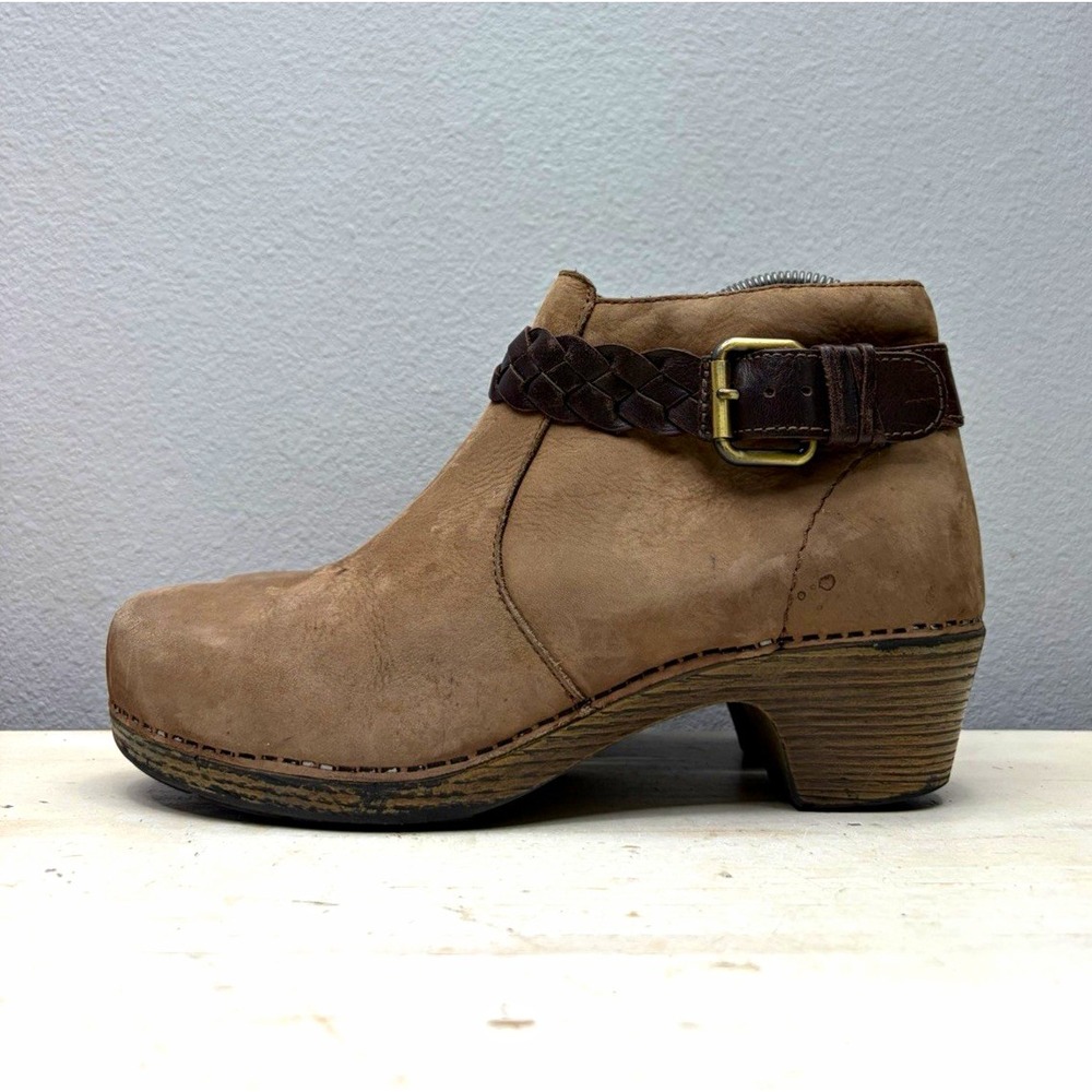 Dansko Brown Leather Michelle Ankle Boots Size 39